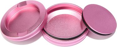 Рожева бляшанка для снюсу з 2 відділеннями з блискітками, стильний обідок - Рожева коробка-кіфла з додатковим відділенням Velo, Scooper, ZYN елегантне сховище для використання в дорозі (рожевий)