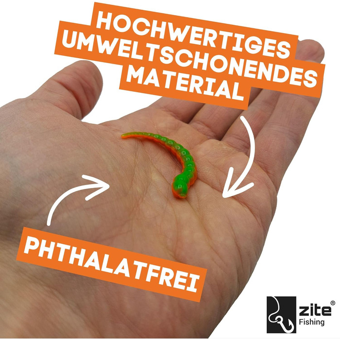 Приманки Zite Fishing Curly Viper Trout з м&39якого пластику, 8 шт. , 6,5 см - Змієподібна форелеподібна приманка, новий продукт рибальська приманка UL, обертова та серпантинова без фталатів та ручної роботи, різні розміри