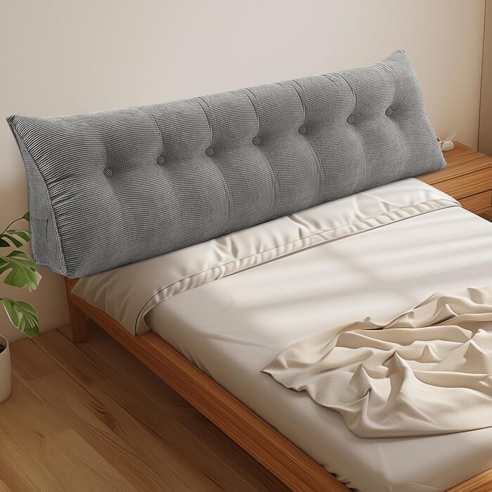 Подушка-клин для спинки Kedia, велика подушка для спини, подушка для дивана, зручна подушка для читання для ліжка та дивана, подушка для спинки та голови 2 в 1 (200 * 50 * 20 см) 200*50*20 см