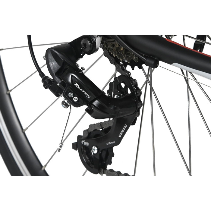 Велосипед WYLD Racing 28&39&39 Whirlwind 50 Black 14 передач Чорно-червоний 60 см