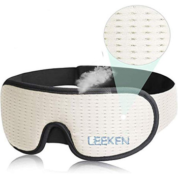 Маска для сну LEEKEN 3D - 100 світлонепроникність, маска для сну для чоловіків і жінок, прохолодна спортивна тканина, захист очей