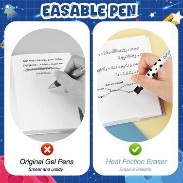 Набір гелевих ручок, що стираються - різдвяні гелеві ручки для ручок, що стираються, з термочутливим чорнилом, що стирається, різні кольори чорнила, 0,7 мм (24 ручки, що стираються, у сліпому полі)