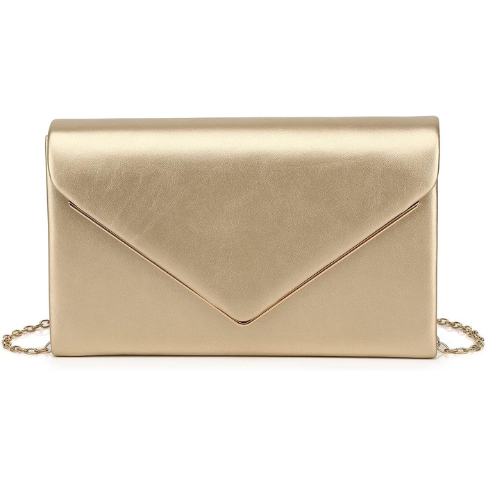 Елегантна клатч-конверт Labair з екошкіри для жінок вечірня сумочка на весілля, урочисті події. Золотий колір