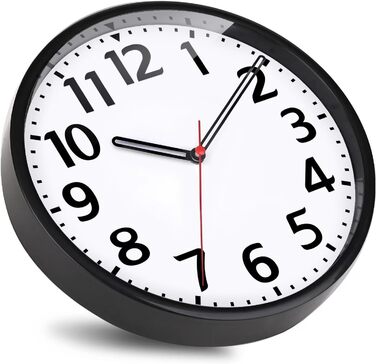 Настінний годинник TOHOOYO 9-дюймовий настінний годинник на батарейках безшумний настінний годинник, що не цокає сучасний кварцови