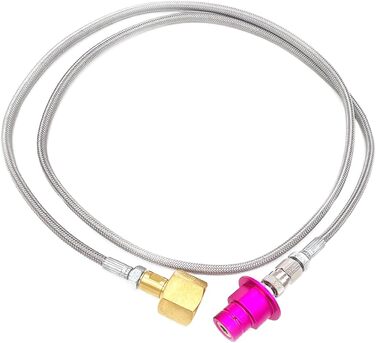 Адаптер CO2 для машини з газованою водою Швидке підключення шланга Пряме підключення від бака CO2 до машини для газованої води, сумісний з машиною Terra Art Gaia Duo Aqua Fizz, яка використовує рожевий циліндр CO2