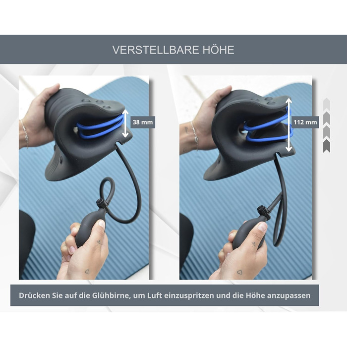 Подушка для лікування шийного відділу хребта Для полегшення болю в шиї та плечах Розслаблюючий пристрій Розтяжка для зменшення напруги Подушка з регульованою висотою Регульована висота подушки для шиї