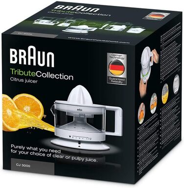 Соковижималка для цитрусових Braun Household Tribute Collection CJ 3000 (20 Вт, 0,35 л) біла