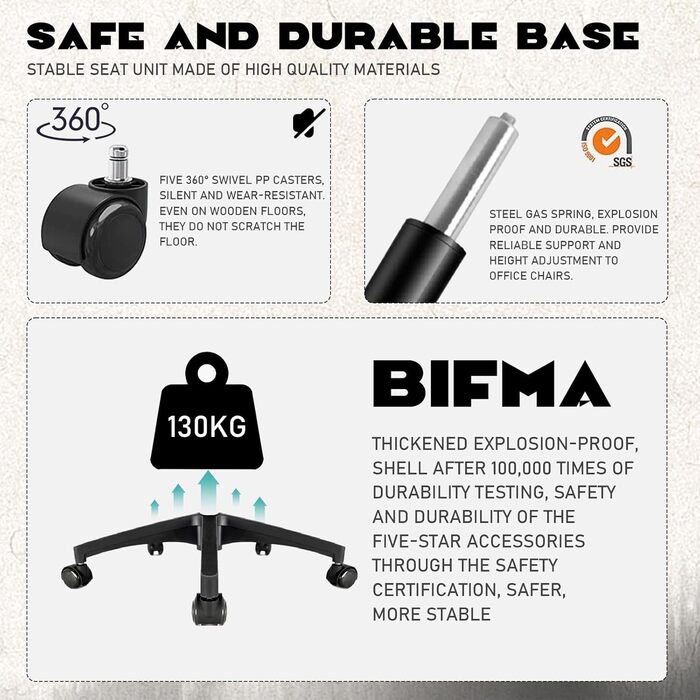 Ергономічне офісне крісло Storeo Imp, до 150 кг, сітка, чорний