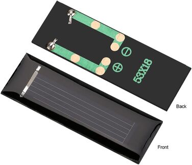 Міні портативна полікристалічна сонячна панель DIY Power Module Charger 53 * 18MM, 10pcs 0.5V 100MA