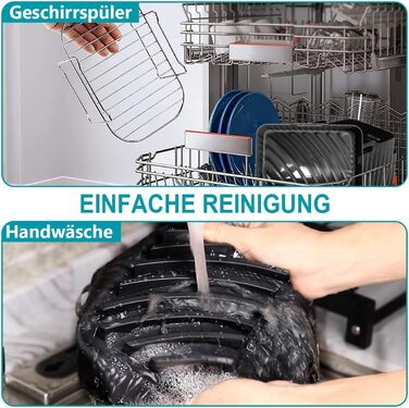 Аксесуари для аерофритюрниці, Аксесуари для фритюрниці з силіконовою формою для Ninja Foodi AF300EU 7.6 л, Cecotec LLIVEKIT 9 Л, PARIS RHNE 9.5 Л та інші аксесуари для двозонної фритюрниці, аксесуари для фритюрниці, 5 шт.