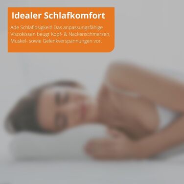 Ортопедична подушка для шиї Sleepling, надзвичайно м&39яка в&39язкопружна подушка 40 x 80 см, в&39язкопружна подушка для голови, піна з ефектом пам&39яті, можна прати, сертифікована Oeko-Tex, зроблена в ЄС, біла, НАДЗВИЧАЙНО М&39ЯКА 40 x 80 см