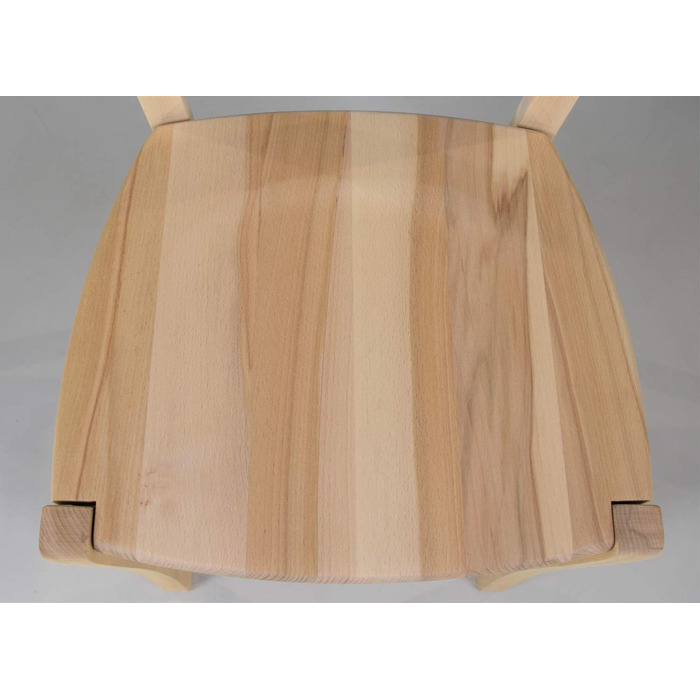 Комплект із 2 стільців Venezia для кухні та їдальні, міцний каркас з полірованої букової деревини, необроблене та 100 натуральне поліроване дерев&39яне сидіння. Комплект із 2 дерев&39яних стільців.