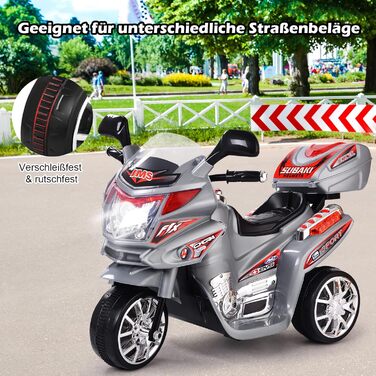 Дитячий електромотоцикл DREAMADE 6V, дитячий мотоцикл, дитячий транспортний засіб з музичним клаксоном і фарою, електромотоцикл дл