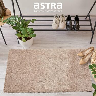 Килимок для дверей Astra Indoor, нековзний - легкий у догляді, миється, брудозатримуючий килимок - вхідний килимок без ПВХ - високопоглинаючий килимок, сіро-коричневий, 50 x 80 см (прямокутний), бежевий