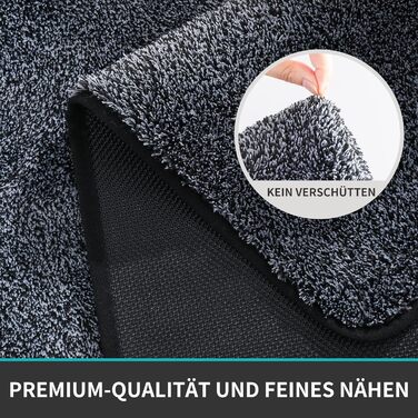 Килимок для дверей COSY HOMEER для приміщень 50 x 80 см, м'який абсорбуючий і брудовідштовхуючий килимок нековзний, низькопрофільн