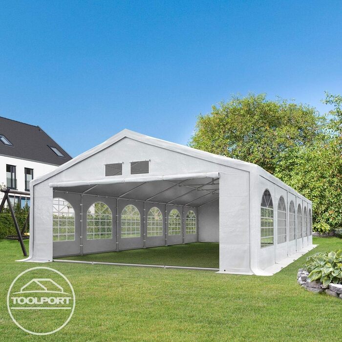 Намет для вечірок, шатер, 6x12 м, білого кольору, професійний брезент PE 550 N, водонепроникний, захист від ультрафіолету з каркасом на землі, садовий намет