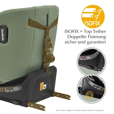 Дитяче автокрісло Jovikids, що повертається на 360 з ISOFIX та положенням для відпочинку, i-Size (ECE R129) 40-150см (0-36кг) Дитя