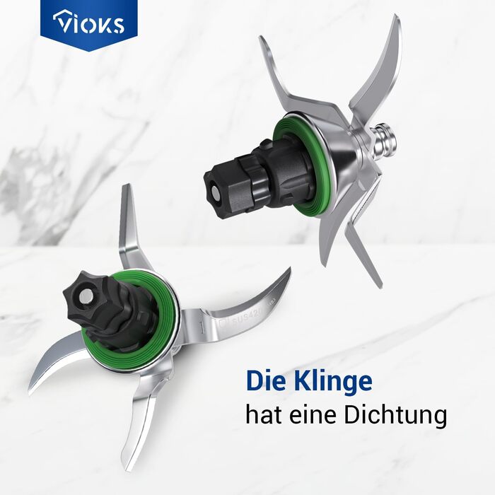 Заміна ножа VIOKS Thermomix TM5 для нержавіючої сталі Vorwerk Thermomix TM5 SUS420 - Ніж Vorwerk Thermomix Змінний ніж Thermomix TM5 - запчастини до аксесуарів Thermomix TM5 і Thermomix TM5