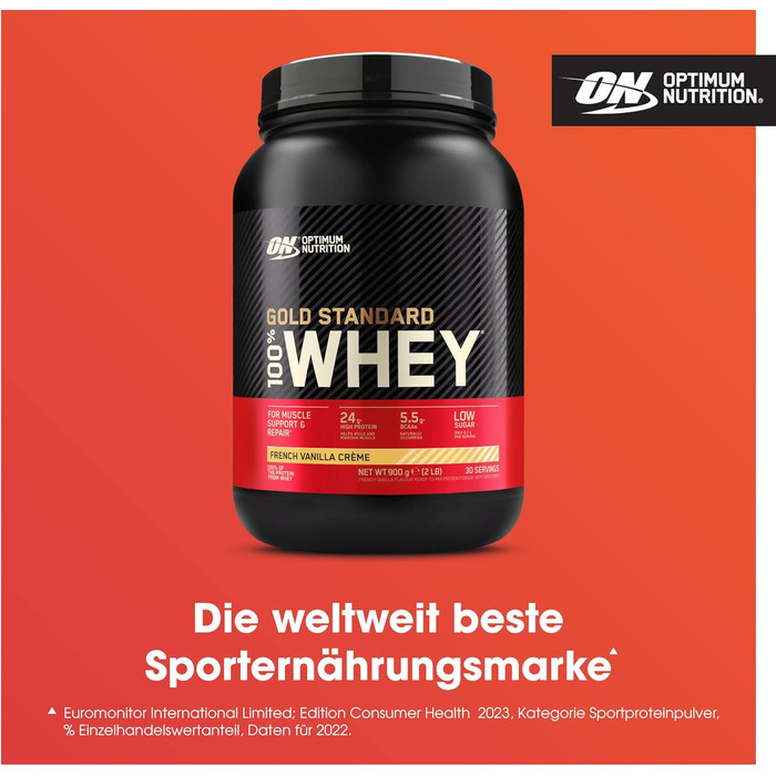 Протеїновий порошок Optimum Nutrition Gold Standard 100, Французький ванільний крем, 900 г