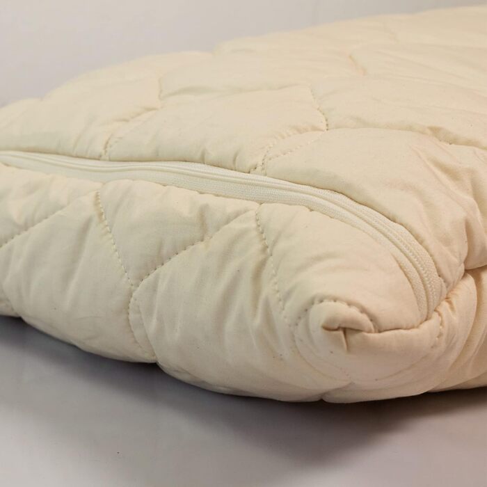 Подушка GIRAFFENLAND з органічного проса 40x80 см, надзвичайно комфортна стьобана органічна тканина органічне просо з додатковою внутрішньою подушкою Нефарбована та невибілена Подушка для сну, подушка для голови 40x80 см плюс