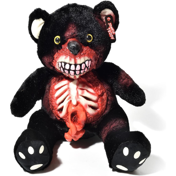 М'яка іграшка Zombie Teddy XXL, 30 см, чорний