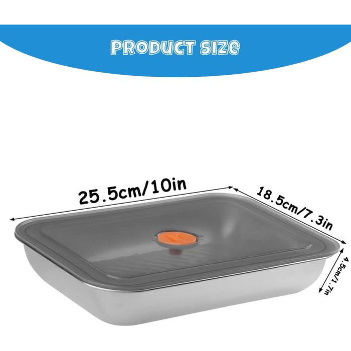 Набір з 4 контейнерів для делікатесів з нержавіючої сталі, коробки для зберігання сиру, м&39яса та ковбас Штабелюються, можна мити в посудомийній машині в холодильнику та морозильній камері З прозорою кришкою A-01