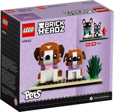 Конструктор LEGO BrickHeadz Saint Bernard Dog and Puppy Set 40543, 236 деталей