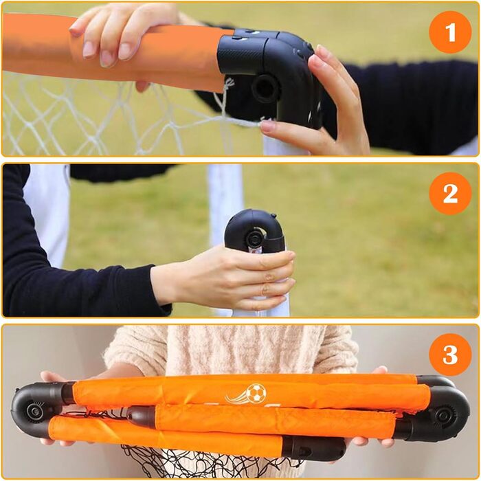 Дитячі футбольні ворота, складні футбольні ворота 60x45 см з м&39ячем та повітряним насосом, маленькі футбольні ворота для дітей у саду, портативний комплект футбольних воріт для використання в приміщенні та на вулиці