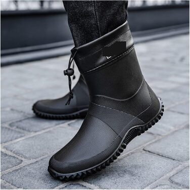 Чоловічі гумові чоботи, водонепроникні короткі гумові чоботи, садові чоботи, робоче взуття на низькому підборі, взуття для активного відпочинку на природі, колір 4, EU 40