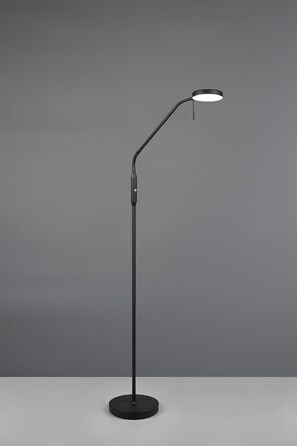 Світлодіодна торшерна лампа Reality Moreno R44561132, матовий чорний метал, 3 Вт LED, акумулятор із зарядною станцією, сенсорний диммер, регулювання кольору світла