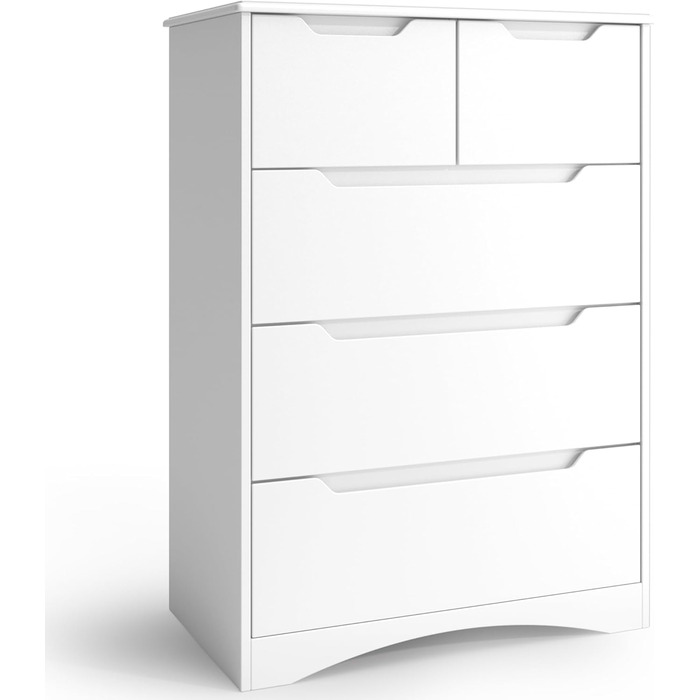 Комод з 5 шухлядами, комод для спальні, для офісу, вітальні, спальні, передпокою, меблів, 72x494 см, білий