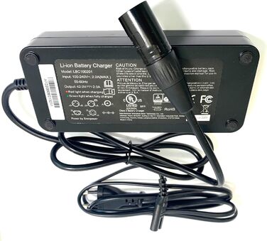 Зарядний пристрій Enerpower Li-Ion 36V для Babboe XLR-4Q 2A Big-E, Dog-E, Pro Trike-E та QWIC Trend, Compact