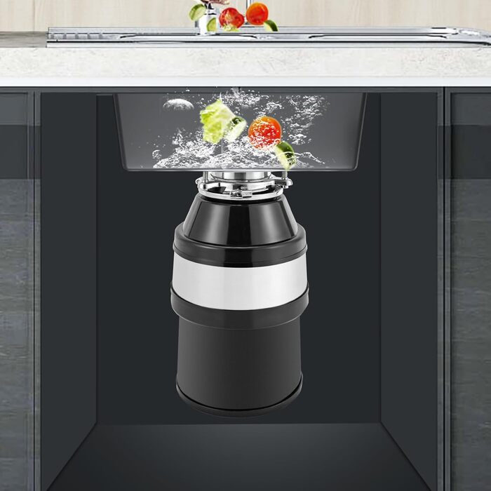 Електричний подрібнювач кухонних відходів OUKANING 1.4 л - Подрібнювач відходів для мийки 560 Вт Подрібнювач кухонних відходів Система утилізації харчових відходів