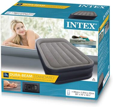 НАДУВНИЙ МАТРАЦ TWIN DELUXE PILLOW REST З FIBER-TECH BIP