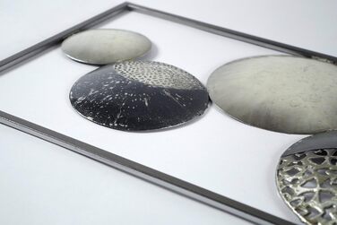 Фотошпалери для стін Kobolo настінні металеві картини - ШМАТКИ - метал - білий сірий сріблястий - 389