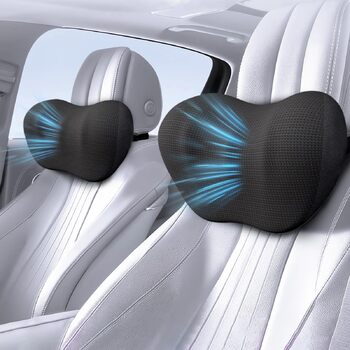 Подушка для підголівника автомобіля, зручна подушка для підголівника для автомобілів, 100 піна з ефектом пам&39яті, подушка для шиї автомобіля для керування автомобілем, універсальна посадка, дорожня подушка для знеболення під час керування автомобілем, 2