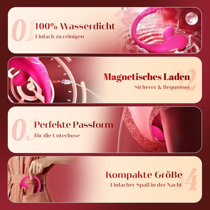 Вібратор rinofans для жінок 2-в-1, рожевий, з APP-керуванням