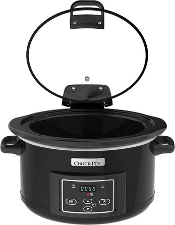 Цифрова мультиварка Crock-Pot з відкидною кришкою Регульований час приготування 4,7 літра (4-5 осіб) Чорний (Нержавіючий Метал) CSC052 шт. Чорний 4.7 л