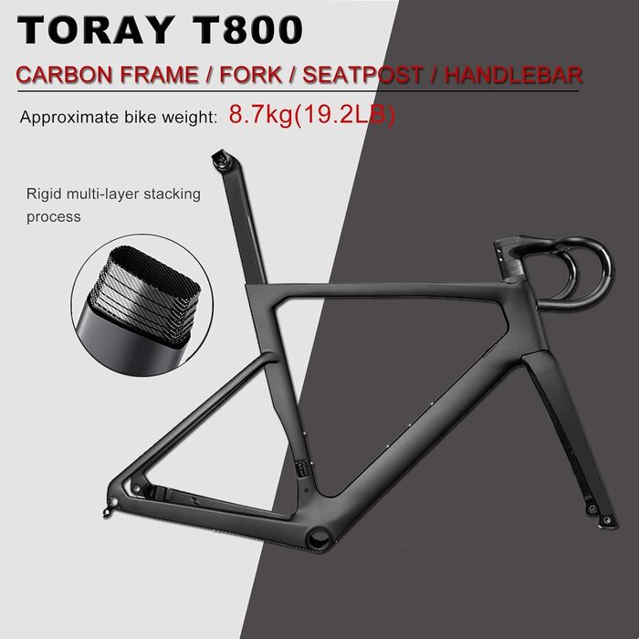 Шосейний велосипед KABON Carbon Gravel, рама T800 з вуглецевого волокна 700C з 18 передачами, інтегроване кермо, дискові гальма для чоловіків/жінок, колір Chameleon Blue 56 см