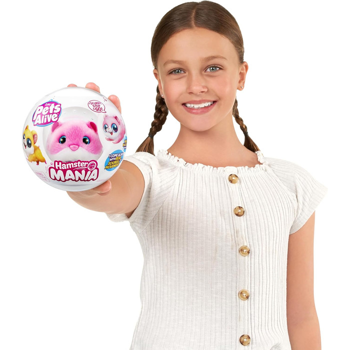 Від ZURU, Orange Hamster, Pet Nurture, Soft Toy, Real Alive, 20 Sounds Interactive, Electronic Pet, (Orange)