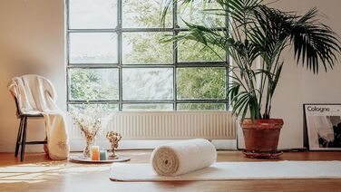 Килимок для йоги Bodhi Pure Wool Natural Килимок з чистої вовни 100 овечої вовни (1200 г/м) М&39який та ізоляційний VISHNU 200x75 см (1 упаковка)