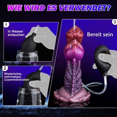 Фалоімітатор з функцією бризкання, 19 см бризкаючий монстр-фалоімітатор, бризкаючий дракон, силіконовий фалоімітатор дракона з присоскою, еякуляція фентезі анальна пробка тварина еякуляція секс-іграшка для жінок та чоловіків