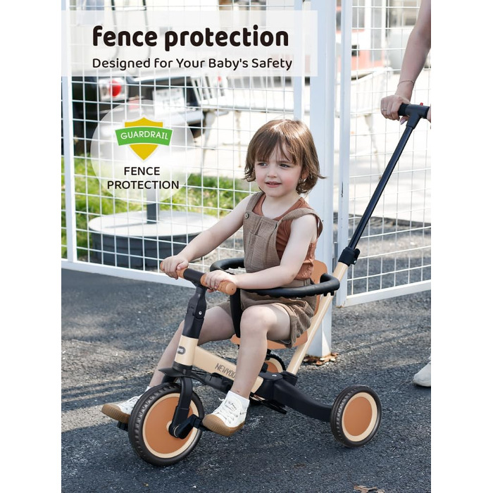 В 1 баланс велосипед триколісний, триколісний велосипед від 1-3 років, дитячий триколісний велосипед з ручкою, дитячий велосипед,