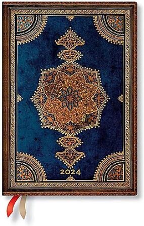 Паперові заготовки Flexi 12-Month Planner 2024 Safavid Indigo, Day-at-a-Time - міді (175 x 125), німецький