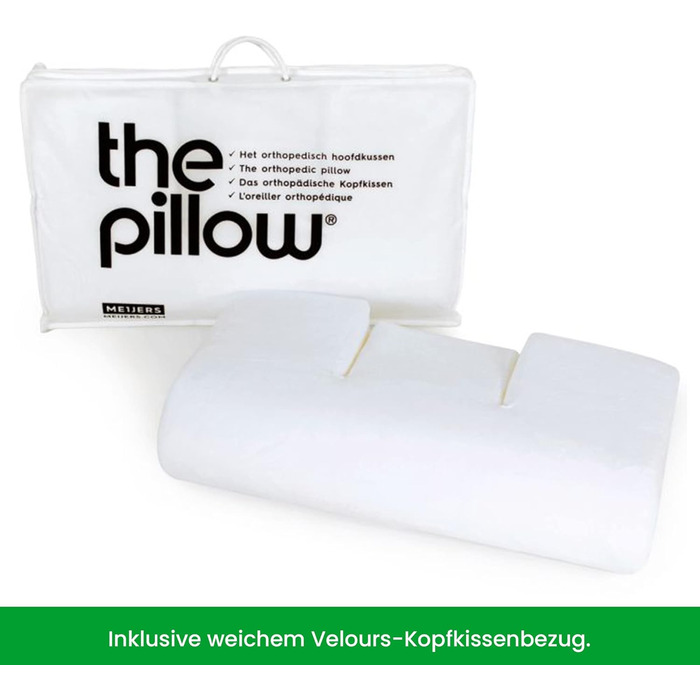 Ортопедична подушка The Pillow - унікальна трикомпонентна конструкція для підтримки природної S-подібної форми - зменшує біль у шиї та спині. Стандартна вага від 65 кг.
