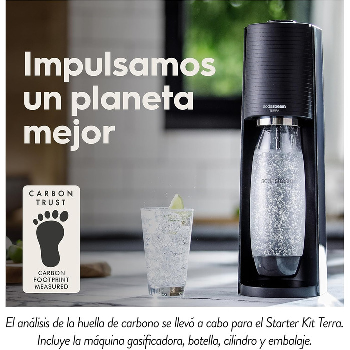 Набір sodastream з машиною для газованої води та Soda Terra black, 1 пляшка посудомийної машини FUSE 1 л, 2 пляшки My Only Bottle 0,5 л і 1 циліндр CO2 60 л Quick Connect для закріплення на Ексклюзив Storeo