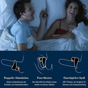 Вібраційне кільце для пеніса, секс-іграшка для чоловіків Extreme - силіконові кільця для пеніса з регульованими намистинами на 360, секс-іграшка для чоловіків Solo, кільця для яєчок з 10 режимами вібрації, еротична секс-іграшка для пар