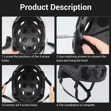 Тактична регульована система підвіски на шиї, система ремінця для підборіддя шолома, аксесуари для тактичних шоломів Fast Me IBH Airsoft CS