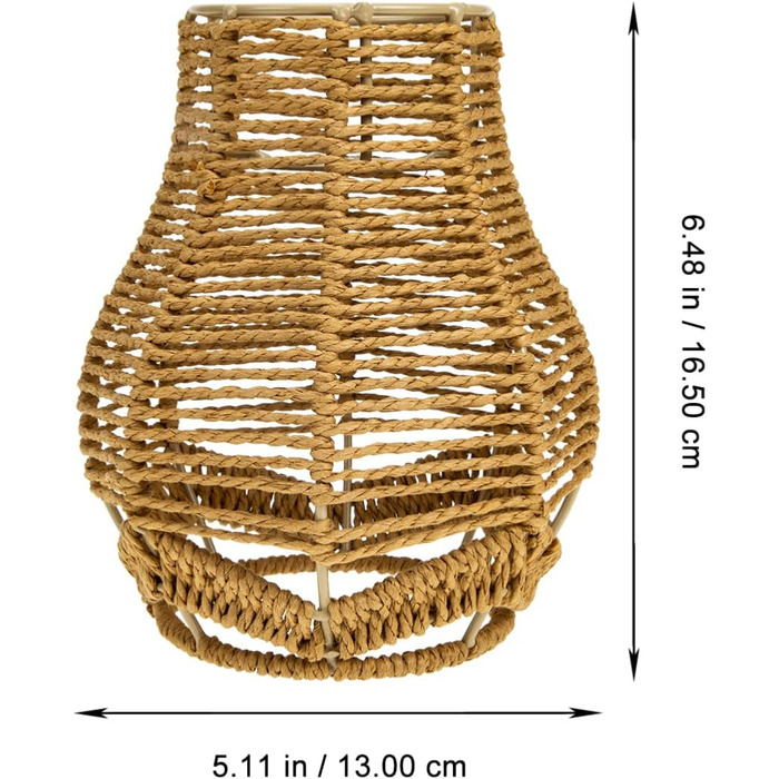 Ротанговий абажур для підвісних світильників Заміна плетеного абажура Маленька підвісна люстра Лампи Абажур для спальні Вітальні Передпокій Обідній стіл (хакі