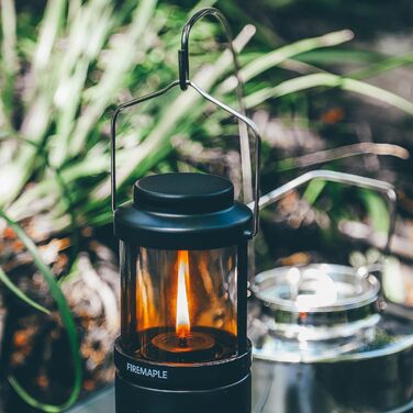 Гасова лампа Fire-Maple Aurora портативний вінтажний кемпінговий ліхтар із регульованим полумям (236 г) для саду, патіо, внутрішнього двору, бушкрафту та зовнішнього освітлення, чорний колір
